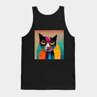 Abstract Cat Tank Top